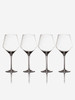 Barolo. Picture shows 4 empty Barolo wine glasses in a row Barolo. Picture shows 4 empty Barolo wine glasses in a row