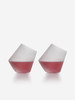 Cupa-Vino Frosted Glasses. Picture shows side view of 2 glasses filled with red wine Cupa-Vino Frosted Glasses. Picture shows side view of 2 glasses filled with red wine