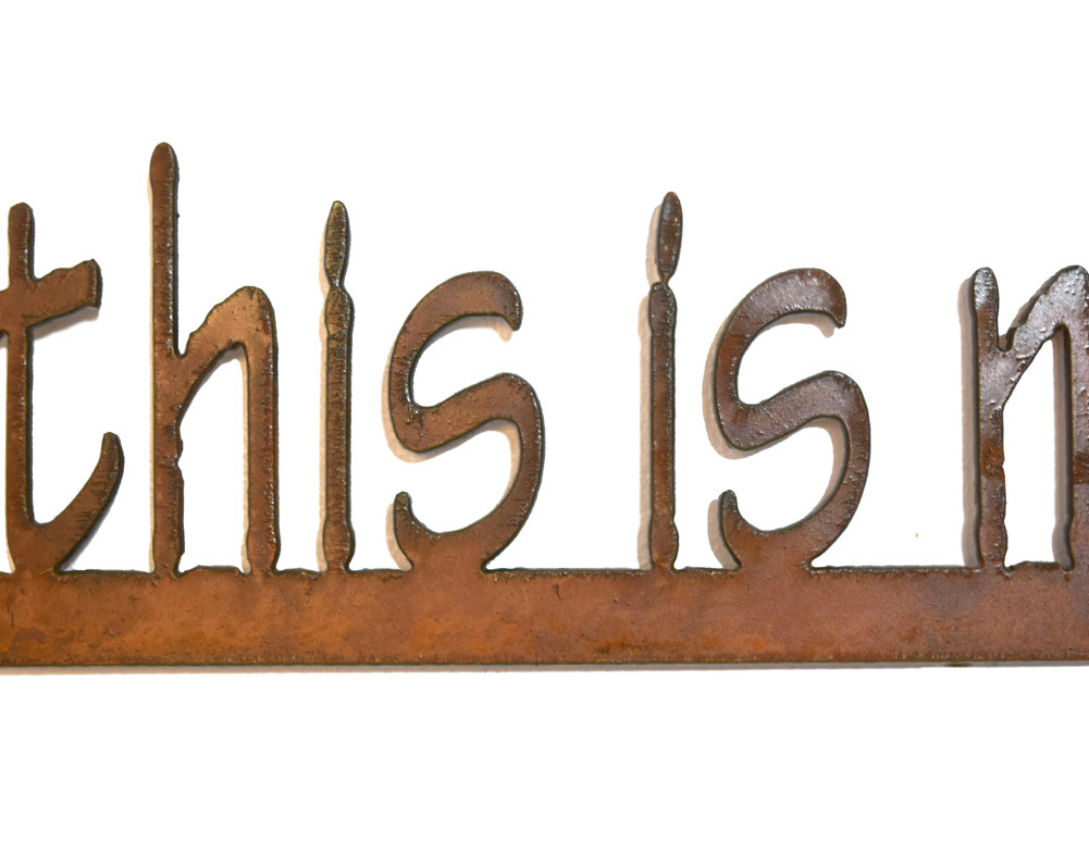 This is my Happy Place Rusty Garden Sign Indoor or Outdoor