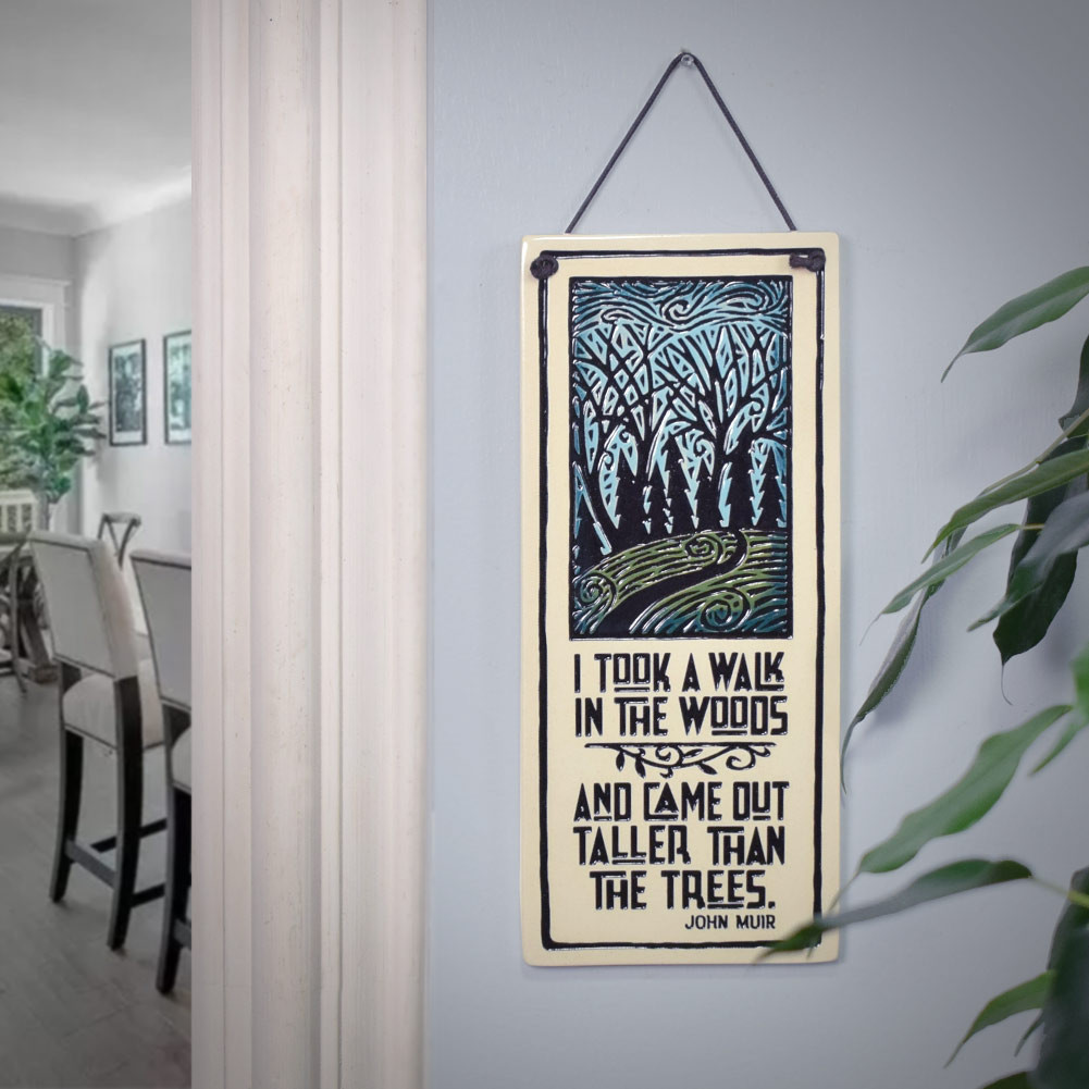 Targa Decorativa In Ceramica Con Scritta 'Love The Journey, Take The Scenic Route' - Per Interni Ed Esterni, 21 Cm, Fatto A Mano USA