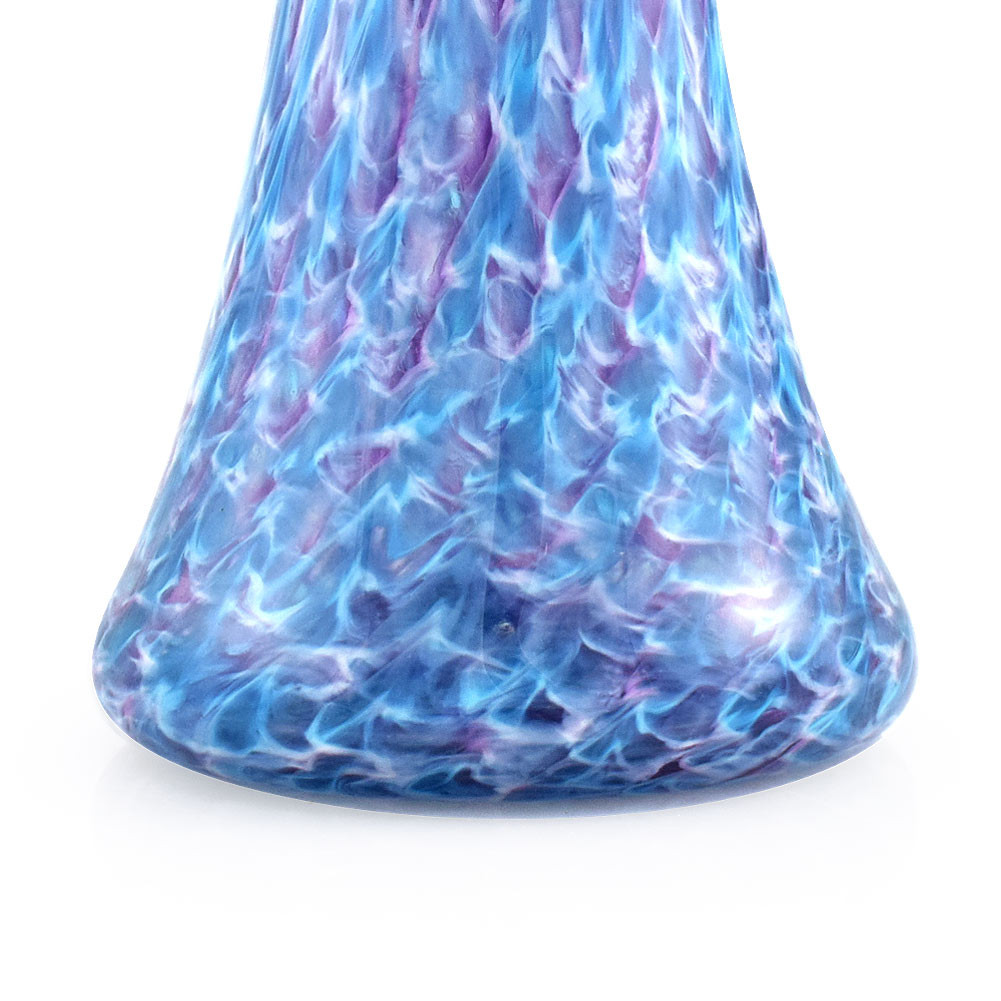 Ornate HandBlown Artisan Glass Flower Vase Handmade in the USA
