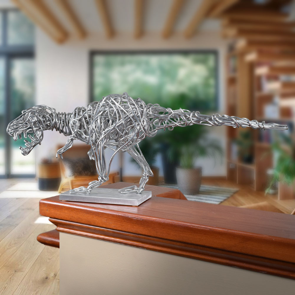 Twisted Wire T-Rex Dinosaur Sculpture Handmade in the USA