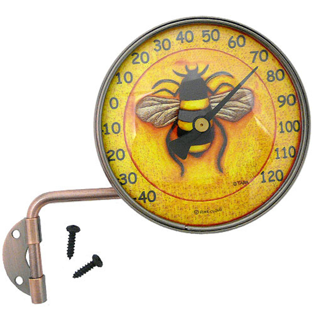 Bee Outdoor Wall Thermometer