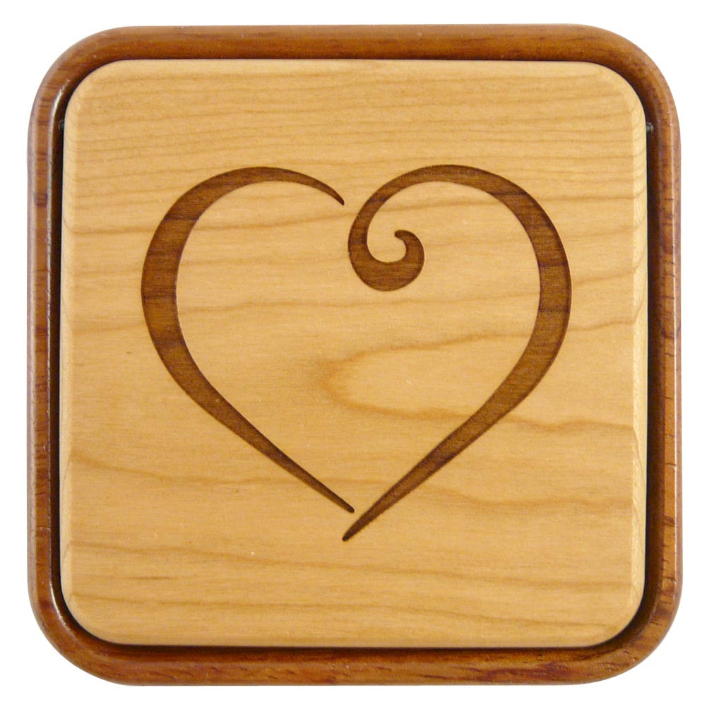 I Love You Heart FlipTop Keepsake Box Made in USA