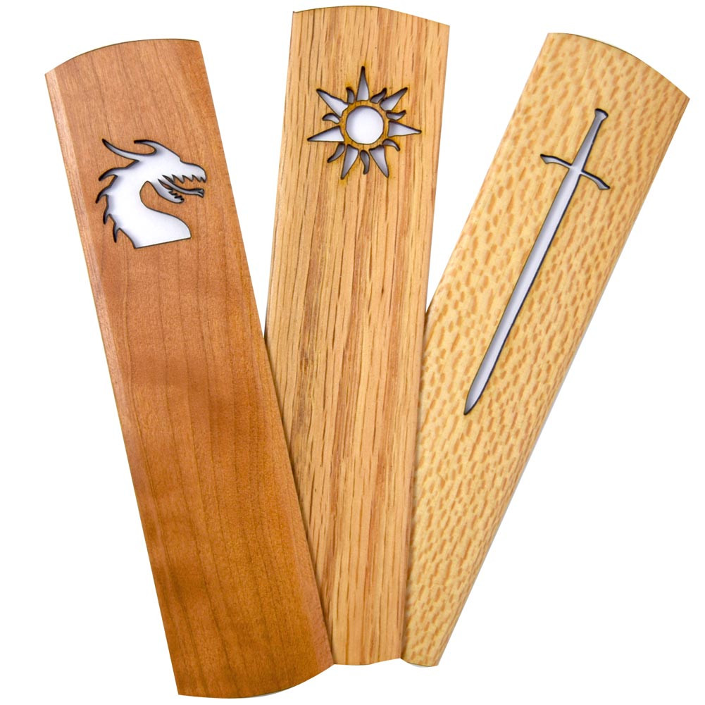 American Hardwood Bookmark Set: Music, Fantasy, Sci-Fi, Mystery, and Horror