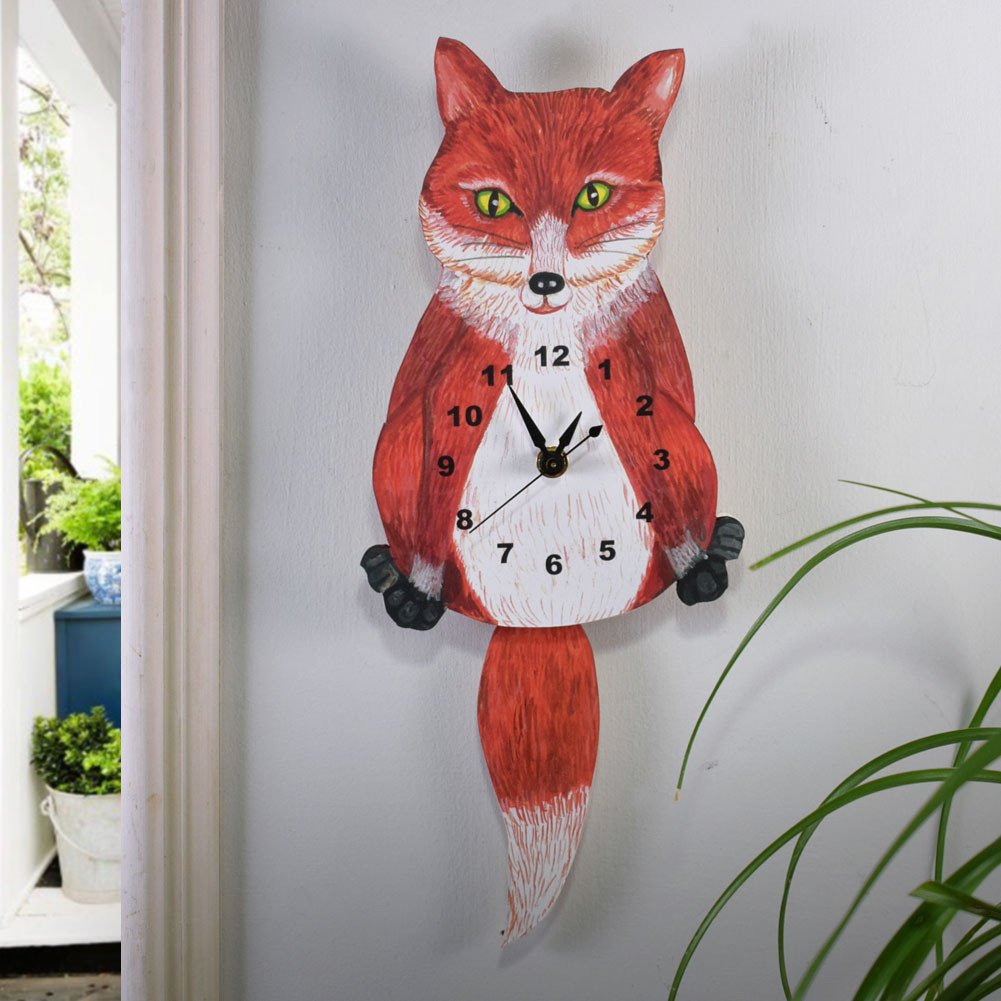 Tail-Wagging Fox Clock | Fox Pendulum Clock