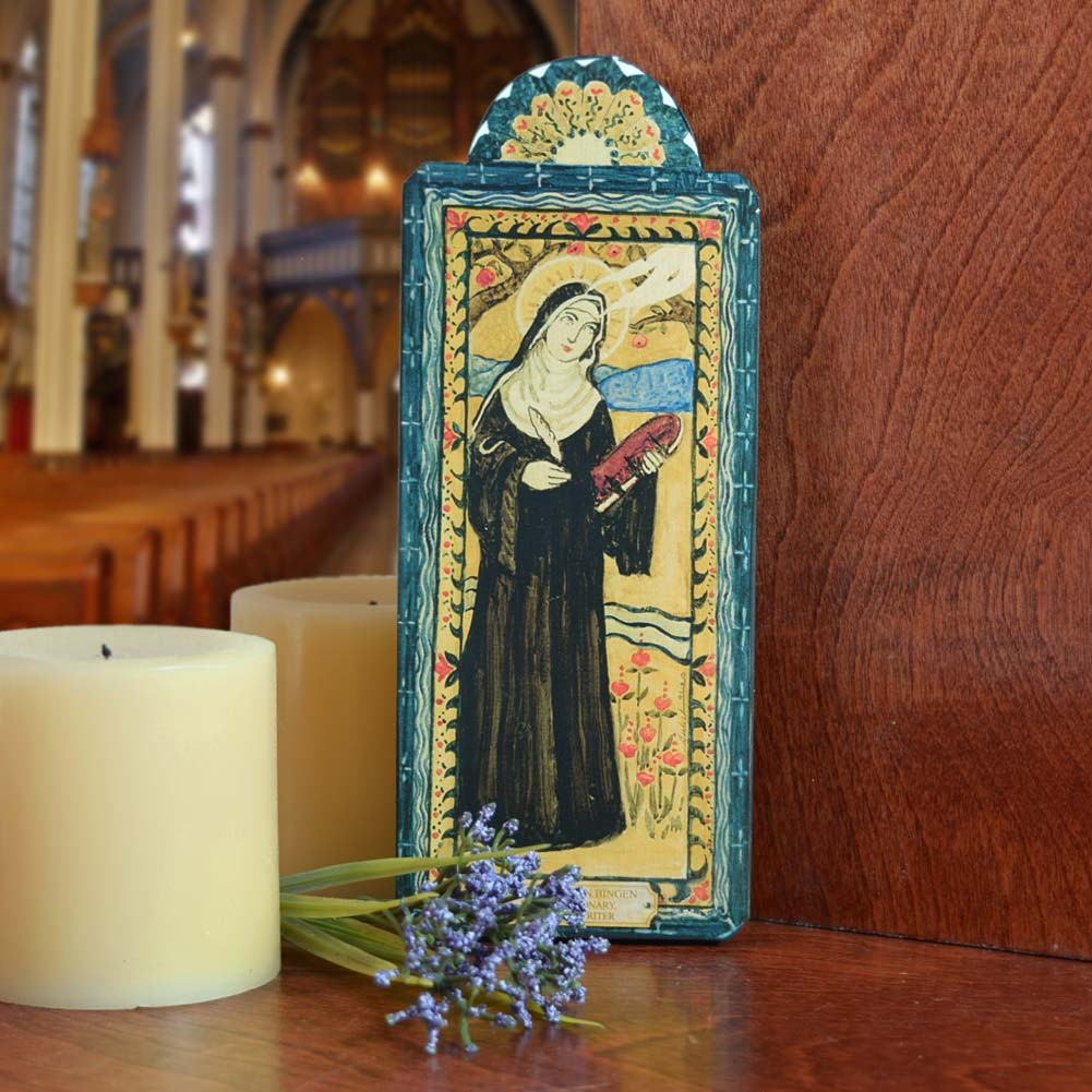 Patron Saint Retablos Plaque - St Hildegard von Bingen