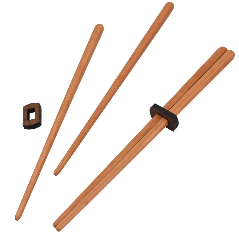 Handmade American Hardwood Chopsticks Square with Rest Cherry