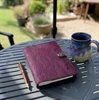 Purple Iris Embossed Leather Journal Made in the USA
