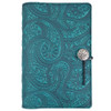 Embossed Leather Journal: Teal Paisley