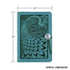Embossed Leather Journal: Peacock