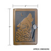 Embossed Leather Journal: Howling Wolf
