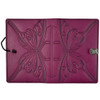 Purple Leather Writing Journal with Butterfly Design