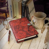 Wild Rose Red Leather Journal with Replaceable Insert