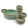 Simply Modern Pottery Collection: Salad Serving Set in Sage Green