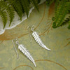 Silver Fern Frond Earrings