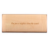 Handmade Natural Wood Desktop Pen Box with Quote