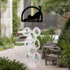 Stretching Cat Recycled Glass Bottle Wind Chime