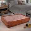 Bubinga Wood Craftsman Valet Box with Burl Lid