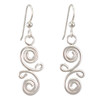 Aria Swirl Hand-Forged Sterling Silver Earrings