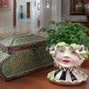 Ceramic Art Face Planter Made in the USA