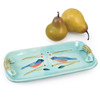 Garden Birds Stoneware Collection: Small Sculpted Bluebirds Tray