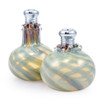 Handblown Glass Salt + Pepper Shaker Set: Misty Blue/Sage Green Swirl