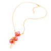 Michael Vincent Michaud Glass Pink Dogwood Necklace