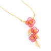 American Made Glass Dogwood Blossom Artisan Necklace