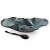 Hilborn Pottery Oblong Wave Bowl in Steel Blue