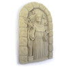 St Francis Cast Stone Garden Wall Plaque