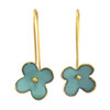 Teal Forget-Me-Not Blossom Drop Earrings