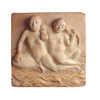 Bathers by the River Cast Stone Garden Plaque