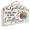 Ceramic Arch Plaque with Grateful Quote Made in the USA