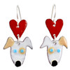 American Made Puppy Dog Heart Earrings