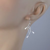 Polished Sterling Silver Dangle Earrings Made in America