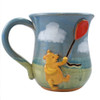 Pooh Bear with Balloon Stoneware Pottery Mug