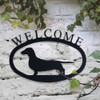 Iron Welcome Sign: Dachshund