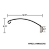 18" Heavy-Duty Wrought Iron Plant Hanger