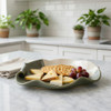 Grey White Contemporary Twist Collection Snack Plate