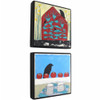 Crow Decor Art Block for Wall or Shelf