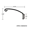12.75" Heavy-Duty Wrought Iron Plant Hanger
