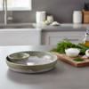 American Made Stoneware Pottery Chip Dip Plate