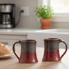 American Stoneware Pottery Wide Base Mug Cranberry