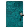 Embossed Leather Journal: Pacific Cove in Teal Color
