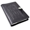 Refillable American Leather Journal with Cross Design