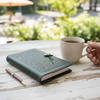 Embossed Leather Writing Journal with Celtic Hounds