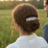 American Made Pewter Metal Hair Clip Barrette with Horses
