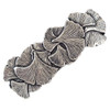 Ginkgo Leaves Britannia Pewter French-Style 70mm Hair Barrette