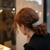 American Made Pewter Hair Barrette with Ginkgo Motif